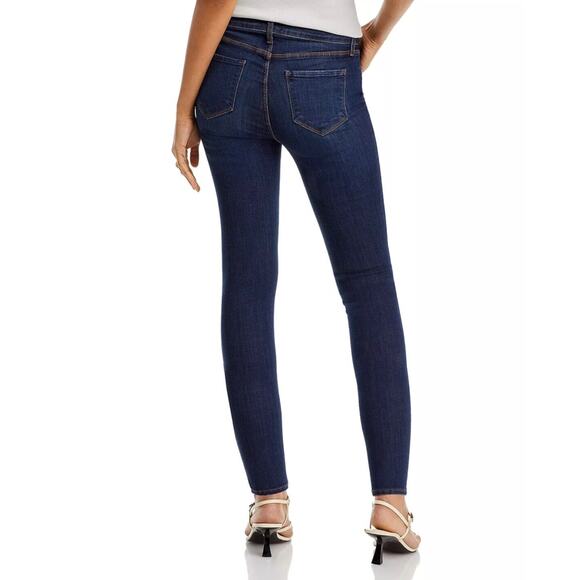 L'AGENCE sz 26x25 Margot High-Rise Stretch Skinny Jeans Prime Vintage Blue 2294 - Picture 2 of 10